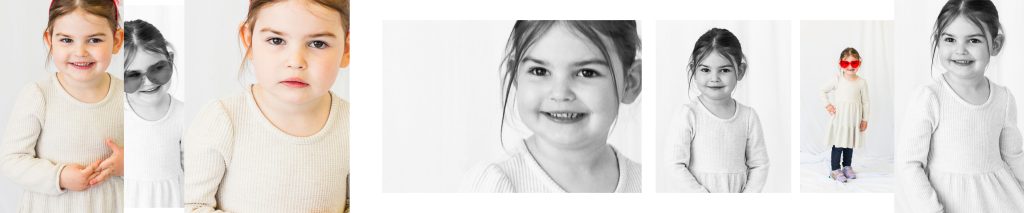 school pictures of a little girl close to preschool or kindergarten age.